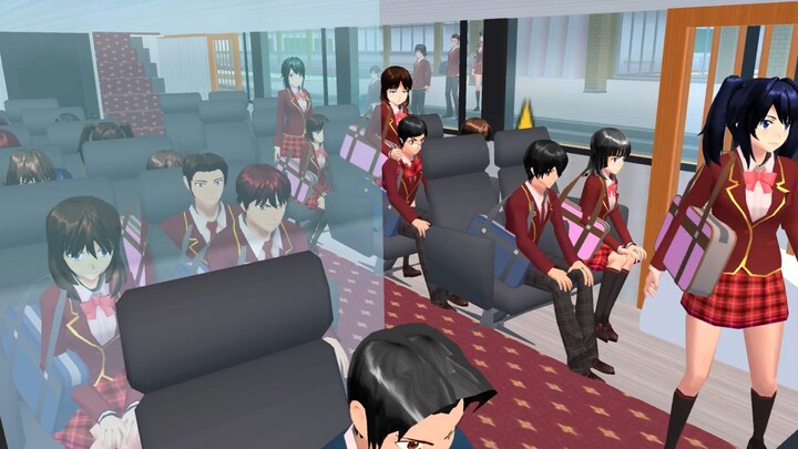 Students go to school by bus _ SAKURA School Simulator