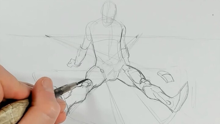 วาดตัวละครด้วยวิธีทัศนียภาพของรูปทรงเรขาคณิต - เดวิด ฟินช์