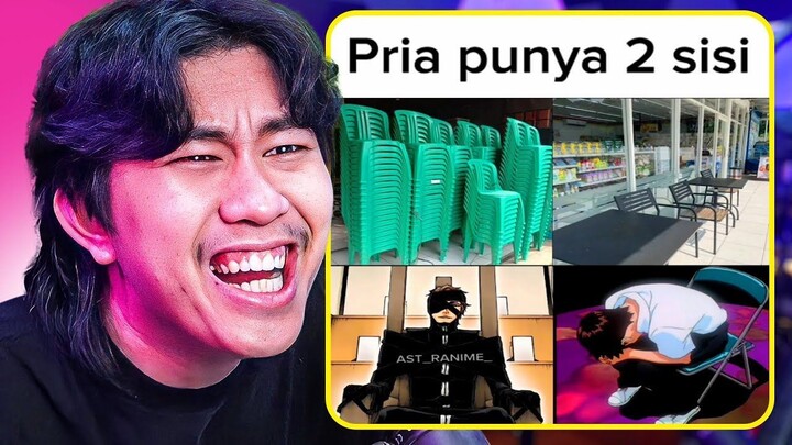 2 sisi kursi pria..  - REACT MEME KOCAK