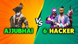 6 Hacker Pro Player vs Ajjubhai Best Clash Squad Gameplay - Garena Free Fire - Total Gaming.