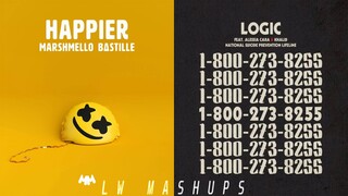 Happier Logic - Marshmello ft. Bastille vs Logic ft. Khalid & Alessia Cara (Mashup)