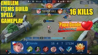 Lancelot Gameplay - Score (16-4-7) Donde - Mobile Legend 2021-JAN