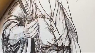 How to draw Kisuke Uruhara  #drawing #art #bleach #kisukeurahara #anime #shorts