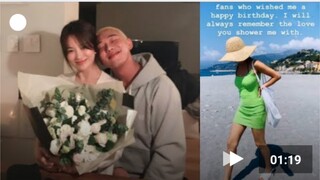 في عيد ميلاد سونغ هاي كيو الـ38، نشرت صورة بتنورة قصيرة جدًا لشكر معجبيها، واحتفلت بعيد ميلادها مع ل