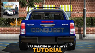 Toyota Hilux CONQUEST Logo/Sticker Tutorial in Car Parking Multiplayer New Update