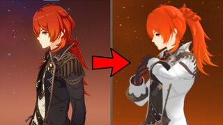 When DILUC Got a Buff In Genshin Version 2.6 With The New OUTFIT and Hair Be Like...
