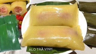 Cách làm Bánh Khoai Mì Chuối, Bánh Tét Khoai Mì Món ăn thời thơ ấu của trẻ nhỏ miền quê