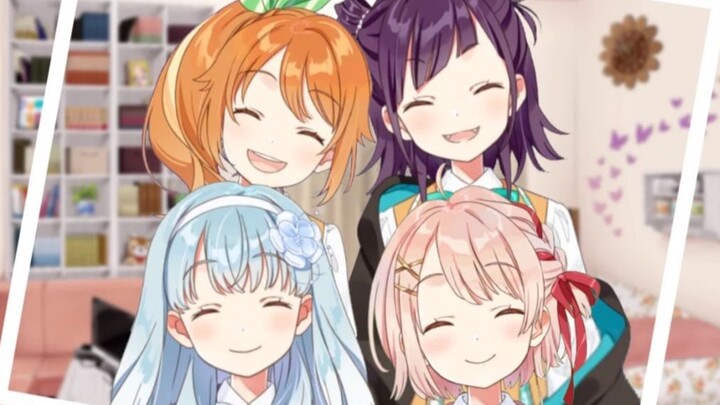 The four girls in the Hanayose girls' dormitory sing a dreamy self-introduction song together (four 