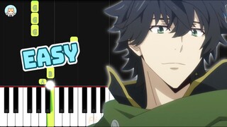 The Rising of the Shield Hero OP - "RISE" - EASY Piano Tutorial & Sheet Music