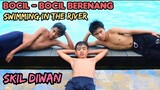 swimming in the river❗DIWAN HAMPIR TENGGELAM | bocil berenang | komedi