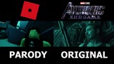 Avengers Endgame Trailer In Roblox Side by Side Comparison