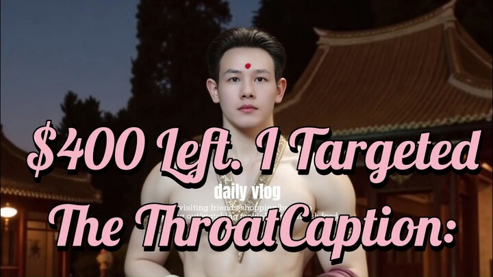 $400 Left. I Targeted The ThroatCaption2: