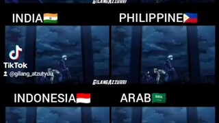 Gojo Jujutsu Kaisen Dub Arab Indonesia English Thailand Philippines