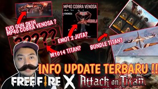 INFO UPDATE FREE FIRE !!! BOCORAN BUNDLE DAN SKIN FF x ATTACK ON TITAN ???, ADA M1014 TERBARU???