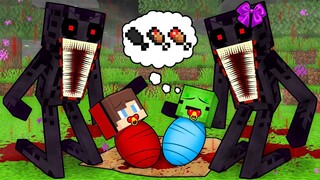 JJ and Mikey Were Adopted By SCARY ENDERMAN FAMILY in Minecraft! - Maizen