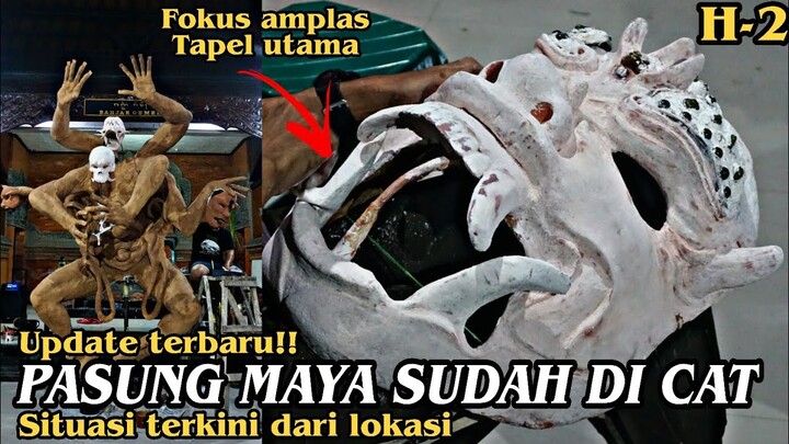 SITUASI TERKINI PASUNG MAYA TAHAP PENGECATAN - OGOH OGOH BR. GEMEH 2022 H-2 PENGERUPUKAN