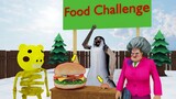 Scary Teacher 3D Granny Roblox Piggy Food Challenge Troll miss T - Funny Game Animation