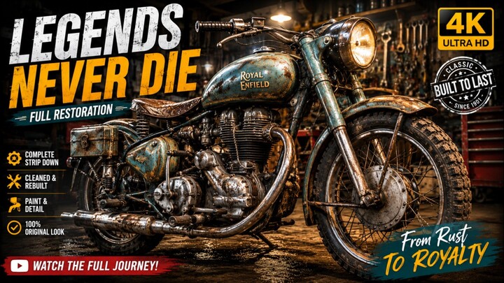 From Rust To Royalty: Royal Enfield Full Restoration (100% Original Look)
