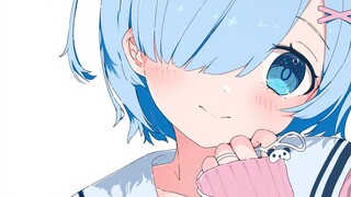Is Rem secretly watching me while she is painting her sailor uniform? (,,•́ . •̀,,)