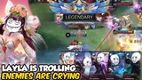 WHEN LAYLA IS TROLLING ALLIES AND ENEMIES ARE CRYING 🤣 | BEST HERO TO TROLL | MOBILE LEGENDS