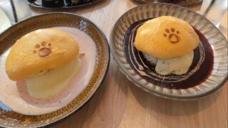 The whole process of cooking Japanese meat burger omelet rice is very unique