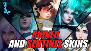 Wild Rift - All Sentinel And Ruination Skins Spotlight