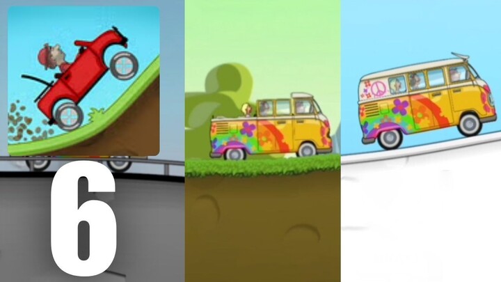 Hill Climbing Racing Part 6 : Hippie Van Madness + Destroy Van (Android/iOS Gameplay Walkthrough)