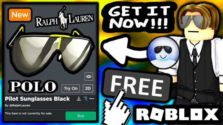 FREE ACCESSORY! HOW TO GET Ralph Lauren Pilot Shield Sunglasses Black! (ROBLOX WINTER ESCAPE EVENT)