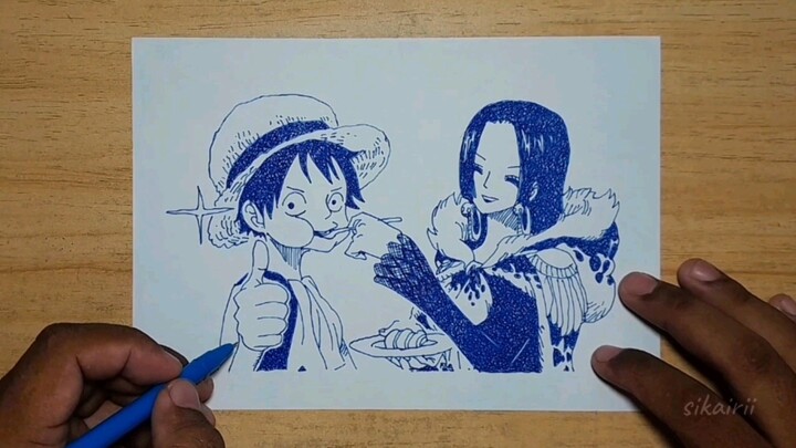 'so sweet' Luffy and Boa Hancock