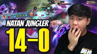 NATAN JUNGLER PERFECT GAMEPLAY 14 KILL DEATH 0 HERO AUTO WINSTREAK - Mobile Legends