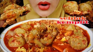 ASMR SEBLAK KOMPLITE, BAKSO dan CEKER|| NIKMAT BIKIN KETAGIHAN || ASMR INDONESIA