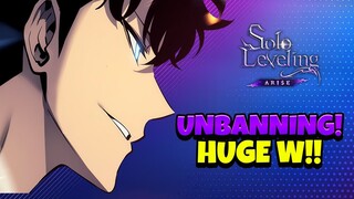 PLAYERS GETTING UNBANNED!! LET'S GO! KEEP PUSHING FOR MORE! [Solo Leveling: Arise]