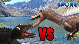 Deinosuchus vs Spinosaurus | Dino Deathmatches [S4E4] | SPORE