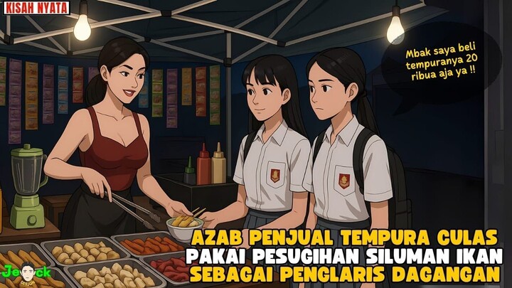 AZAB PENJUAL TEMPURA CULAS PAKAI PESUGIHAN SILUMAN IKAN SEBAGAI PENGLARIS DAGANGAN