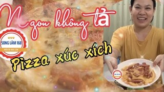 Pizza xúc xích. Ăn là thích | Món ăn nhà làm | song Lâm 168