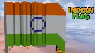 WAVING INDIAN FLAG IN SKYBLOCK | BUILDING FLAG IN RANDOM ISLAND | BLOCKMAN GO: SKYBLOCK