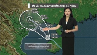 Dự báo thời tiết ngày mai 23/07/2024 | Bão số 2 khả năng vào Quảng Ninh - Hải Phòng | VTVWDB