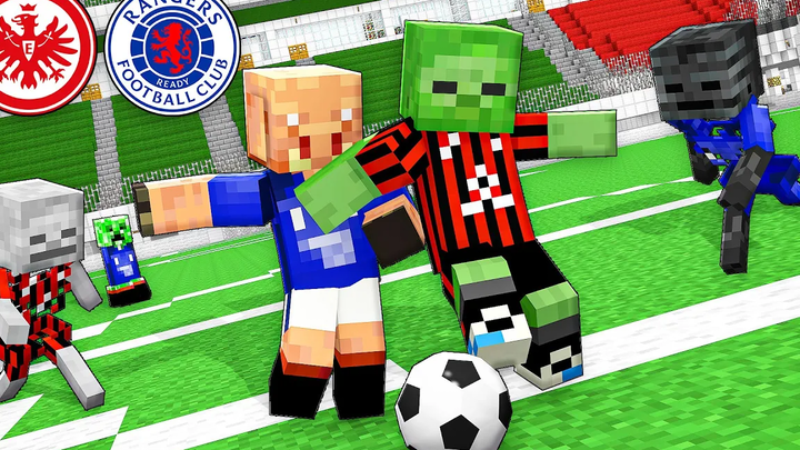 Monster School FINAL UEFA EL 2022 FootBall Challenge - Minecraft Animation ไอน์ทรัค - เรนเจอร์ส