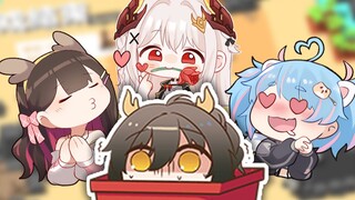 [Sumi Limo×Seki Xingxi×Lovely Dongai Li×Sol] Melon malang dikelilingi oleh tiga orang dewasa yang an