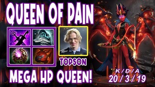 Topson Queen of Pain Midlane Highlights Gameplay with 20 KILLS | MEGA HP QUEEN! | Dota 2 Expo TV