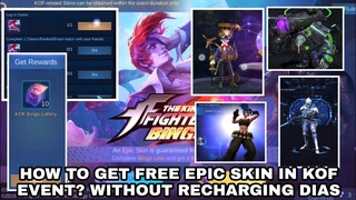 How to get FREE EPIC SKIN in KOF EVENT without Recharging DIAMONDS? | This is what I got - Sniby
