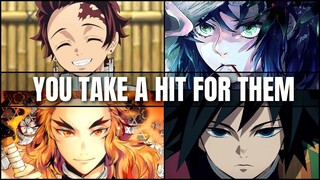 You take a hit for them - Demon slayer x listener asmr