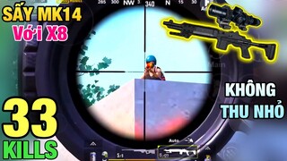 [PUBG Mobile] Thử Sấy MK14 Với X8 Không Thu Nhỏ | Sấy Không Trượt Viên Nào | T98