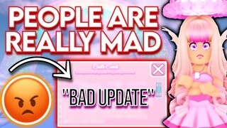 people are really disappointed in this update in roblox royale high... including me...