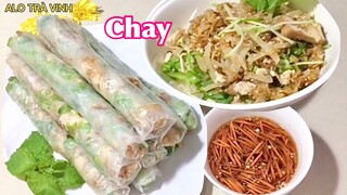 BÌ CUỐN CHAY- BÚN BÌ CHAY là 2 món ăn chay được ưa chuộng nhiều nhất chỉ với 1 công thức làm