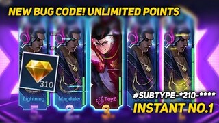 NEW CODES AGAIN!! UNLIMITED POINTS TRICKS! INSTANT NO.1 IN CARNIVAL EVENT | MOBILE LEGENDS 2021