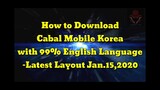 How to Download Cabal Mobile Korea With  99% English Language