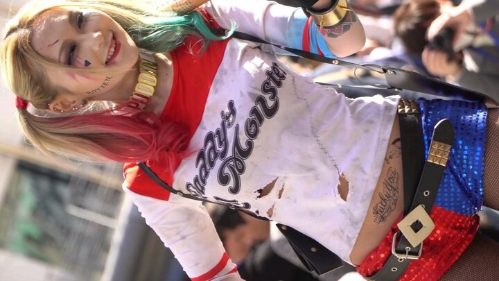 〔cos man show〕Cos Harley Quinn's elder sister is so beautiful at the man show. What kind of fairy fa