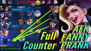 AFK FANNY PRANK vs ENEMY HARD COUNTER | 24 Kills 🔥🔥🔥 | MLBB