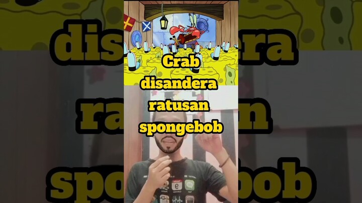 Tuan Crab Kalahkan Ratusan Spongebob. 💪. #alurceritafilm #shorts